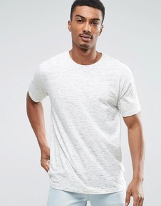 Меланжевая футболка Troy - Белый