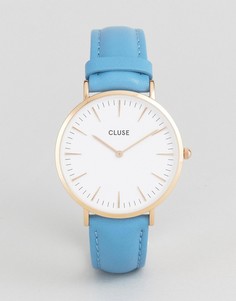 Часы с синим кожаным ремешком CLUSE La Boheme - Синий
