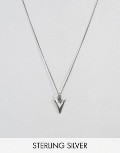 Серебряное ожерелье с подвеской-стрелой ASOS - Серебряный