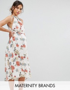 Платье с принтом и оборками Hope & Ivy Maternity - Мульти