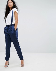 Широкие брюки со складками Minimum - Темно-синий