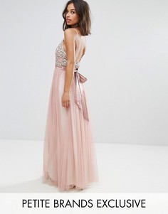 Платье макси с бантом Maya Petite - Розовый