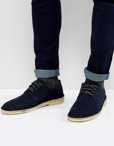 Замшевые туфли Clarks Originals Desert London - Темно-синий