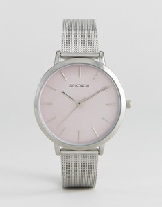 Серебристые часы с сетчатым браслетом Sekonda 2473 - Серебряный