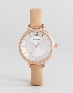 Часы с розовым ремешком из искусственной кожи Sekonda 2137 - Розовый