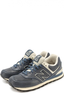 Кожаные кроссовки 574 на шнуровке New Balance