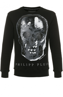 Хлопковый свитшот с принтом Philipp Plein