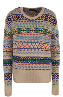 Вязаный пуловер прямого кроя с круглым вырезом Polo Ralph Lauren