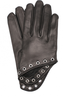 Кожаные перчатки с металлическими люверсами Alexander McQueen