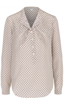 Шелковая блуза прямого кроя с принтом Stella McCartney