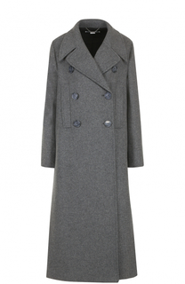 Удлиненное двубортное пальто с широкими лацканами Stella McCartney