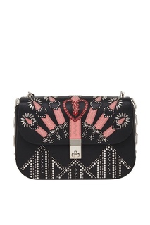 Маленькая кожаная сумка с шипами Valentino