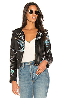 Embroidered moto jacket - BLANKNYC
