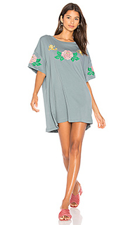 Indigo rose embroidered t-shirt dress - Wildfox Couture