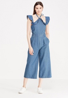 Комбинезон джинсовый LOST INK DENIM JUMPSUIT WITH FRILL COLD SHOULDER