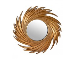 Зеркало в раме свирл (francois mirro) золотой 98.0x98.0x3.0 см.