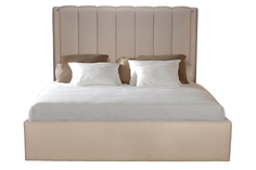Мягкая кровать brook (myfurnish) бежевый 182x142x233 см.