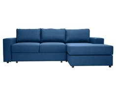 Угловой раскладной диван luma (myfurnish) синий 250x79x158 см.