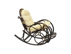Кресло-качалка с подножкой (ecogarden) коричневый 58x99x128 см.
