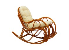 Кресло-качалка с подножкой (ecogarden) коричневый 60x100x127 см.