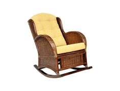 Кресло-качалка из ротанга wing-r (ecogarden) коричневый 74x102x110 см.