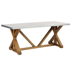 Обеденный стол tatum (wood master) серый 200.0x75.0x80.0 см.