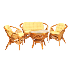Комплект кофейный melang (ecogarden) коричневый 115x74x70 см.