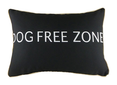 Подушка с надписью "Dog Free Zone" DG