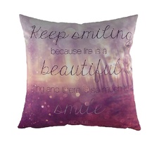 Подушка с принтом "Keep Smiling" DG