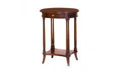 Стол овальный (satin furniture) коричневый 54x70x42 см.