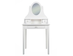 Туалетный столик с зеркалом adelina (etg-home) белый 70.0x136.0x40.0 см.