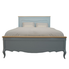 Двуспальные кровать leontina (etg-home) голубой 160.0x120.0x200.0 см.