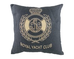 Подушка с гербом Королевского "Royal Yacht Club Denim" DG
