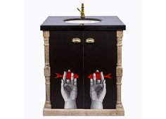 Тумба с раковиной лина , версия океан (object desire) черный 90.0x80.0x60.0 см.