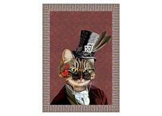 Арт-постер мистер кот (object desire) коричневый 50.0x70.0x4.0 см.
