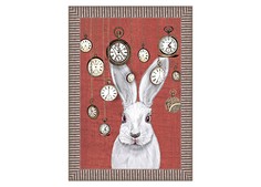 Арт-постер мистер белый кролик (object desire) красный 50x70x4 см.