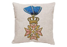 Декоративная подушка «орден военных заслуг, германия» (object desire) голубой 45.0x45.0x15.0 см.
