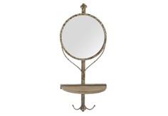 Зеркало настенное fiumicino (to4rooms) коричневый 25.0x58.5x12.0 см.
