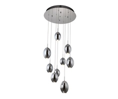 Подвесной светильник метеорит (kink light) серебристый 120.0 см.