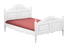 Кровать двухспальная снежный прованс (la neige) белый 210.0x118.5x170.0 см.