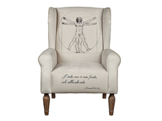 Кресло vitruvian man (icon designe) бежевый 80x107x77 см.