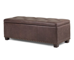 Оттоманка jeff с местом для хранения (ml) коричневый 134x47 см. M&L