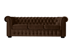 Диван-кровать бергамо (modern classic) коричневый 238x82x91 см.
