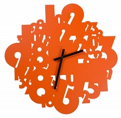 Часы настенные timeless (diamantini&amp;domeniconi) оранжевый 50x50x2 см. Diamantini&Domeniconi