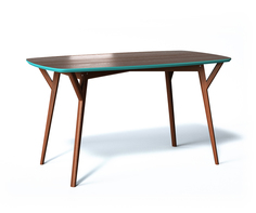 обеденный стол proso (the idea) бирюзовый 140x75x80 см.