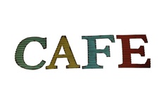 Табличка со словом "Cafe" Anticline