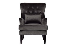 Кресло с подушкой (garda decor) серый 77x105x92 см.