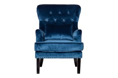 Кресло с подушкой (garda decor) синий 77x105x92 см.
