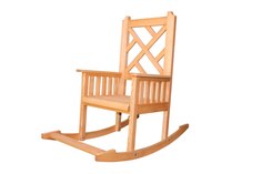 Кресло-качалка деревянное английский узор (sofaswing) бежевый 71x116x52 см.