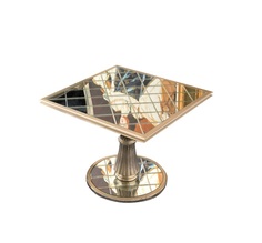 Квадратный столик florence (fratelli barri) серебристый 65.0x51.0x65.0 см.